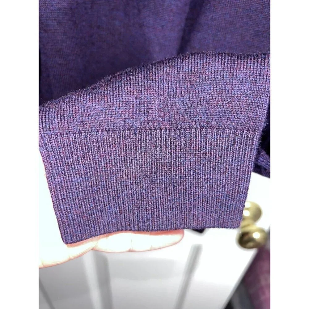 PER ME UOMO Mens Extra Fine Merino Wool V Neck Pullover Sweater Sz XL